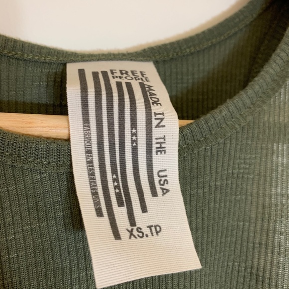 Free People flowy army green/olive tank top - Picture 5 of 6